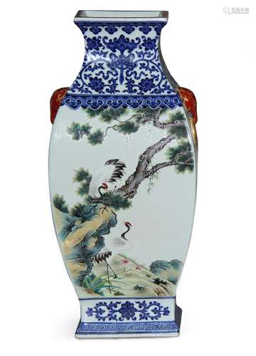 A Chinese Famille-Rose Porcelain Vase