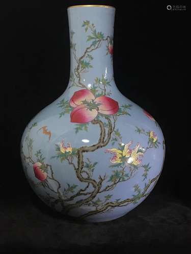 A Chinese Famille-Rose Porcelain Vase