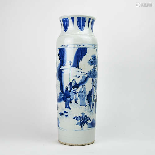 A Chinese Blue and White Porcelain Vase