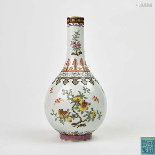 A Chinese Famille-Rose Porcelain Vase