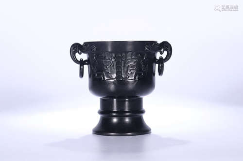 SHOUSHAN STONE CUP WITH PATTERN