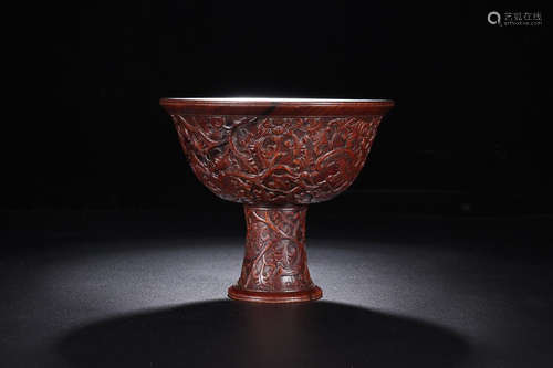 HUANGHUALI WOOD HIGH-FOOT BOWL