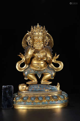 CLOISONNE GILT BUDDHA ORNAMENT