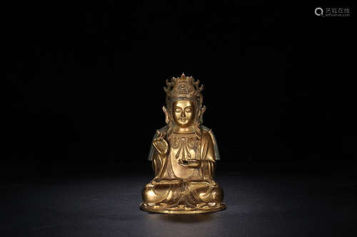 GILT BRONZE 'GUANYIN' ORNAMENT