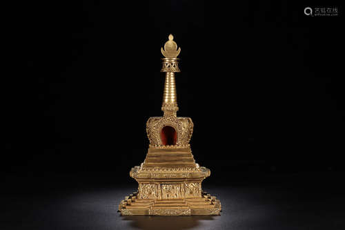 GILT BRONZE PAGODA