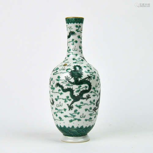 A Chinese Green Glazed Porcelain Vase