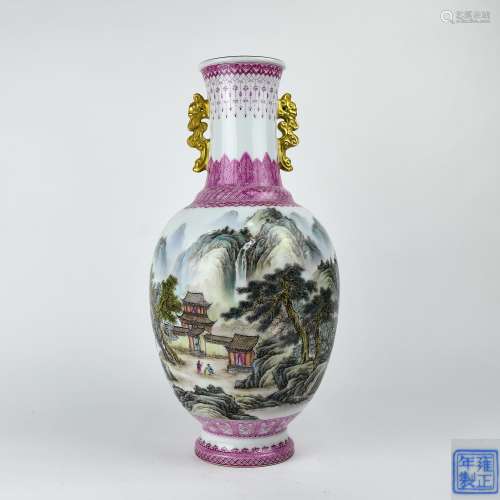 A Chinese  Red Glazed Porcelain Vase