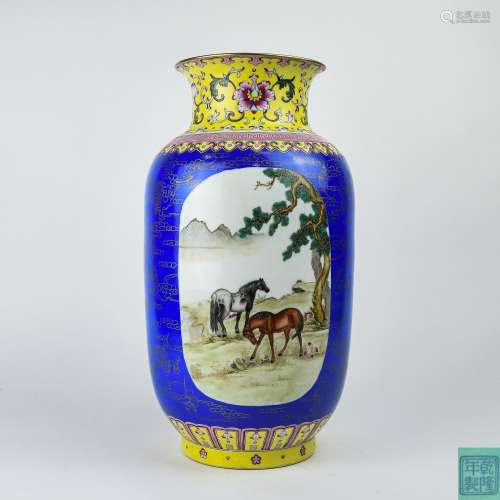 A Chinese Enamel Glazed Porcelain Vase