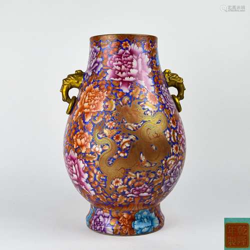 A Chinese Iron-Red Glazed Porcelain Vase