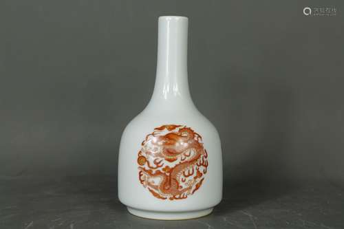 A Chinese Iron-Red Glazed Porcelain Vase