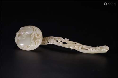 A Chinese Carved Jade Ruyi