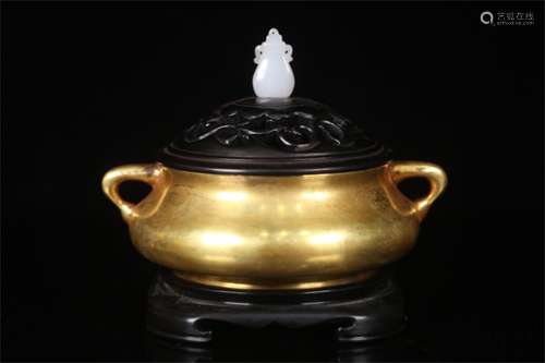 A Chinese Gilt Bronze incense Burner