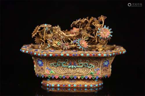 A Chinese Gilt Silver Plater Decoration