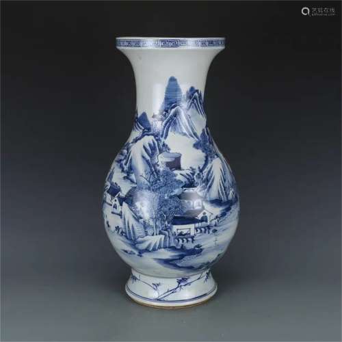 A Chinese Blue and White Porcelain Vase