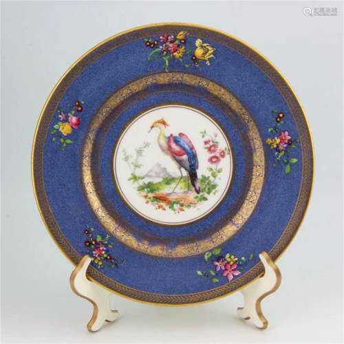 A British Gilt Porcelain Plate
