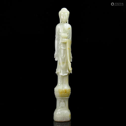 A Chinese Carved Jade Buddha