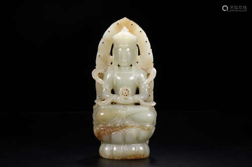 HETIAN JADE GUANYIN ORNAMENT