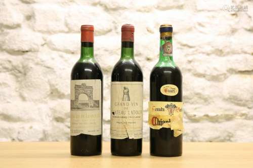 3 BOTTLES LOT MATURE CLASSIFIED GROWTH CLARET AND RARE