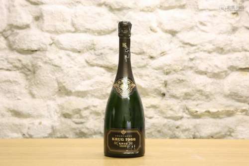 1 BOTTLE CHAMPAGNE KRUG BRUT VINTAGE 1988,Â (minor