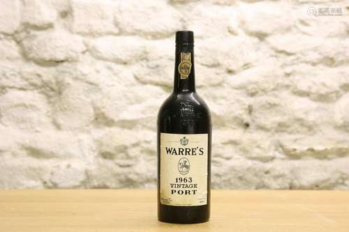 1 BOTTLE WARRE'S VINTAGE PORT 1963 (VTS).