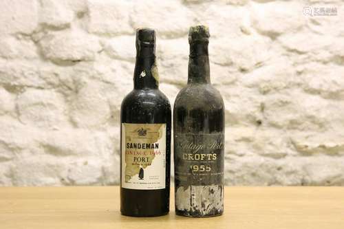 2 BOTTLES VINTAGE PORT, comprising: 1 bottle