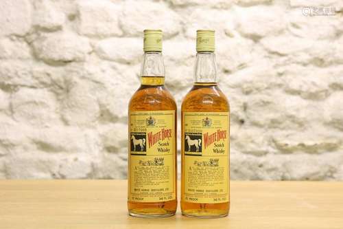 2 UNUSUAL BOTTLES WHITE HORSE SCOTCH WHISKY