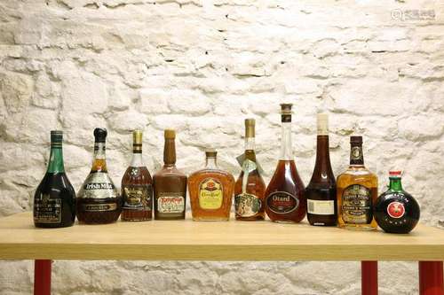 10 BOTTLES (INCLUDING LITRE BOTTLES) ASSORTED SPIRITS