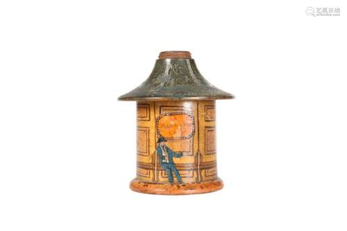 TREEN: A VICTORIAN NOVELTY INKWELL, in the form of a