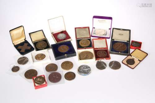 TWENTY-TWO CASED AND LOOSE MEDALS, including Yeomanry