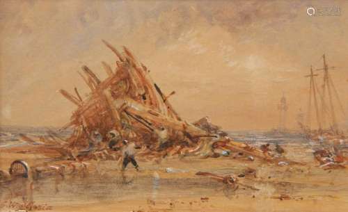 GEORGE WEATHERILL (1810-1890), THE WRECK, signed lower