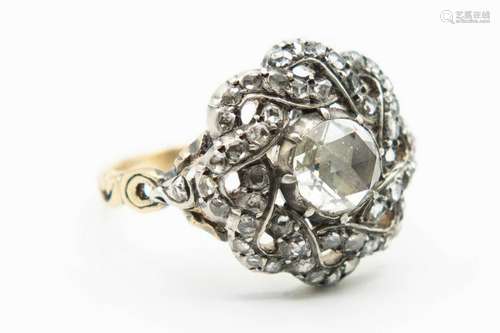 A LATE GEORGIAN DIAMOND RING, the single old cut