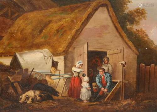 MANNER OF GEORGE MORLAND (1763-1804), FAMILY OUTSIDE A