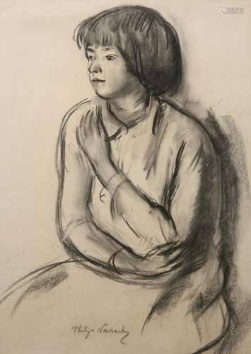 PHILIP NAVIASKY (1894-1983), PORTRAIT OF A GIRL,