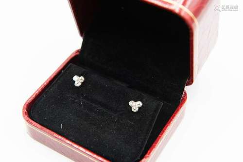 A PAIR OF EARLY 19TH CENTURY DIAMOND STUD EARRINGS, the