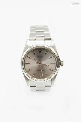 A GENTLEMAN'S STEEL ROLEX OYSTER BRACELET