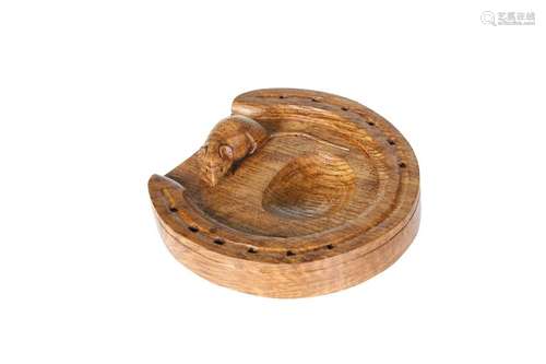 ROBERT THOMPSON OF KILBURN  A MOUSEMAN OAK ASHTRAY IN