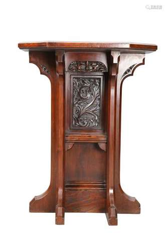 A GOTHIC REVIVAL RED WALNUT AND PARANA PINE CONSOLE