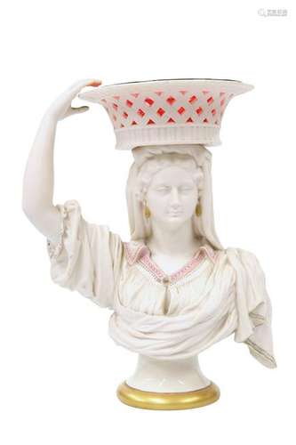 THE ROMAN FLOWER GIRL, A RARE ROYAL WORCESTER PARIAN