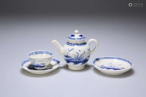 FOUR PIECES OF MINIATURE CAUGHLEY, comprising teapot,