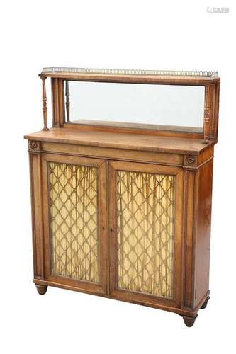 A REGENCY ROSEWOOD CHIFFONIER, the mirror-backed