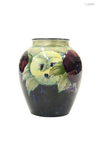 A WILLIAM MOORCROFT POTTERY VASE, of shouldered ovoid