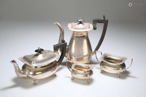 A SILVER-PLATED FOUR-PIECE TEA AND COFFEE