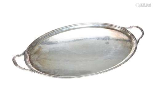 A SILVER TWO-HANDLED TRAY, ROBERTS & BELK, SHEFFIELD