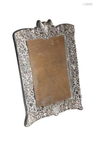 A HANDSOME VICTORIAN SILVER-MOUNTED EASEL MIRROR,