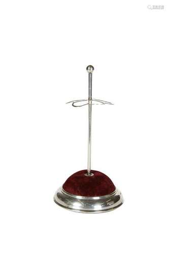 A GEORGE V SILVER HAT PIN STAND, BIRMINGHAM 1921, with