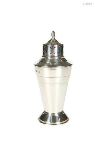 AN EDWARD VIII SILVER SUGAR CASTER, BIRMINGHAM 1936, in