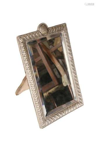 A LATE VICTORIAN SILVER EASEL MIRROR, WILLIAM COMYNS,