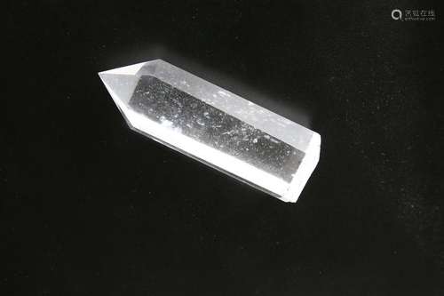 A CARVED ROCK CRYSTAL OBELISK. 11cm high