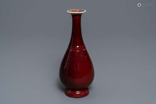A Chinese pear-shaped 'langyao' vase, 19th C.