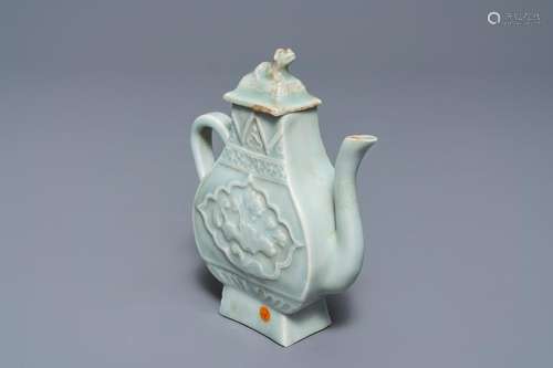 A Chinese qingbai relief-decorated 'phoenix' ewer and